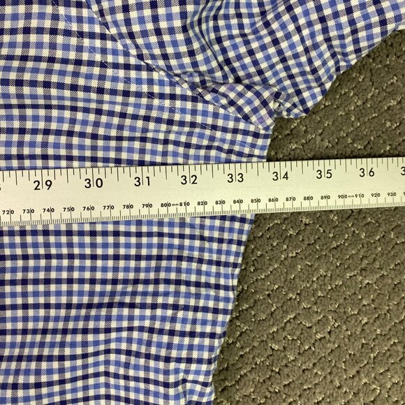 Ralph Lauren Stretch Oxford Shirt Men's 3XLT Blue White Gingham Check Polo Plaid - Picture 8 of 12
